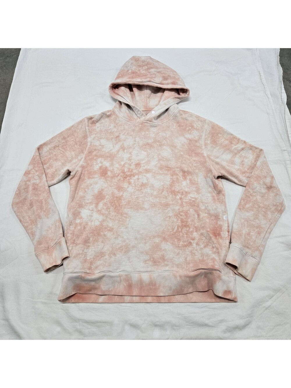 EUC Size LARGE Outerknown Petal Sur Tie-Dye Snap Hoodie Hemp Organic Cotton